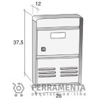 CASSETTE RIVISTA ALUBOX DUBLO DR/2E INOX 18/10 GOFFRATA